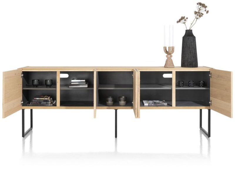 Carving, Dressoir 240 Cm. - 5-Deuren - Natural - Afbeelding 2