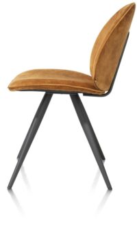 Aiko, eetkamerstoel - rough off black - stof Karese - Okergeel - Afbeelding 3