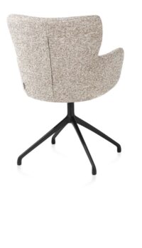 Sage, armstoel draaibaar - rough off black - stof Luton - koper - Afbeelding 2
