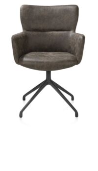 Sage, armstoel draaibaar - alu frame in graphiet - rough off black - steelbrown - selected choices