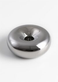 Donut bougeoir D12cm - Argent
