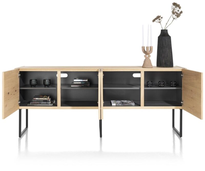 Carving, Buffet 210 Cm. - 4-Portes - Natural - Image 2