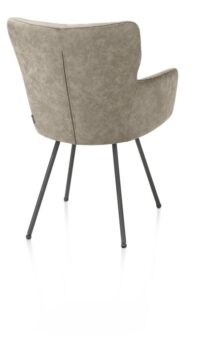 Sage, armstoel 4-pootjes graphiet - stof Oregon - beige - Afbeelding 2