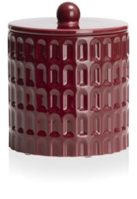 Bisko pot H16.5cm - Bordeaux