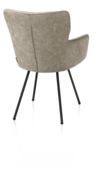 Sage, armstoel 4-pootjes rough off black - stof Oregon - beige - Afbeelding 2