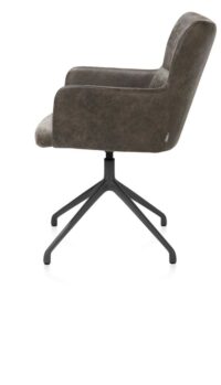 Sage, armstoel draaibaar - alu frame in graphiet - rough off black - steelbrown - selected choices - Afbeelding 3