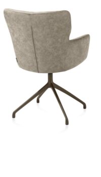 Sage, armstoel draaibaar - steelbrown - stof Oregon - beige - Afbeelding 2