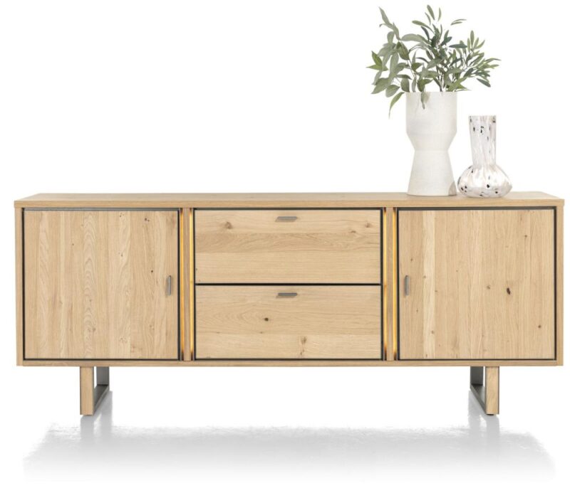 Shimanto, Buffet 200 Cm - 2-Portes + 2-Tiroirs (Led + Variateur) - Image 1