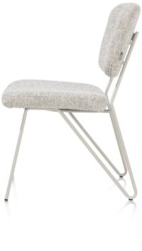 June, chaise + ressorts ensaches - piétement RAL 7044 - silk grey + tissu Luton - Image 3