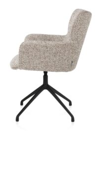 Sage, armstoel draaibaar - rough off black - stof Luton - koper - Afbeelding 3