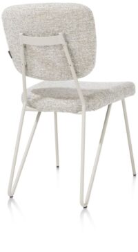 June, chaise + ressorts ensaches - piétement RAL 7044 - silk grey + tissu Luton - Image 2