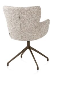 Sage, armstoel draaibaar - steelbrown - stof Luton - koper - Afbeelding 2