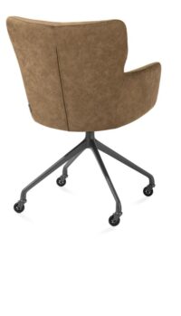 Sage, armstoel + wielen - alu frame in graphiet - stof Oregon - Desert - Afbeelding 2