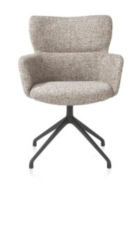 Sage, armstoel draaibaar - graphiet - stof Luton - koper
