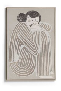 Fae schilderij 80x120cm - Cremekleurig