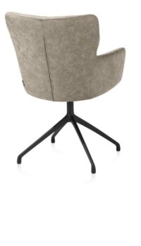 Sage, armstoel draaibaar - rough off black - stof Oregon - beige - Afbeelding 2