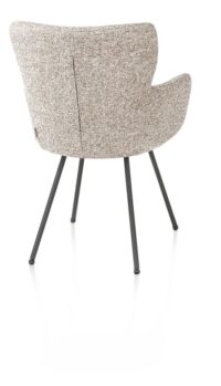 Sage, armstoel 4-pootjes graphiet - stof Luton - koper - Afbeelding 2