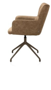 Sage, armstoel draaibaar - steelbrown - stof Oregon - Desert - Afbeelding 3