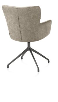 Sage, armstoel draaibaar - graphiet - stof Oregon - beige - Afbeelding 2