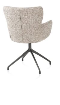Sage, armstoel draaibaar - graphiet - stof Luton - koper - Afbeelding 2