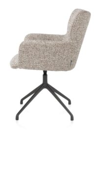 Sage, armstoel draaibaar - graphiet - stof Luton - koper - Afbeelding 3