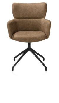 Sage, armstoel draaibaar - rough off black - stof Oregon - Desert