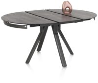 Magalo, table a rallonge 120 (+ 40) x 120 cm - ceramique sur verre - Image 3