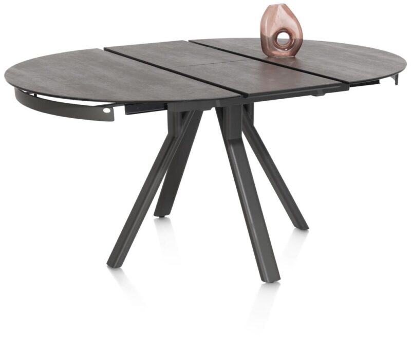 Magalo, Table A Rallonge 120 (+ 40) X 120 Cm - Ceramique Sur Verre - Image 3