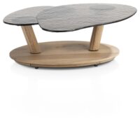Kiara, table basse pivotante - 135x58cm - plateau en verre - Image 2