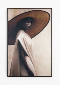 Holly schilderij 90x140cm - Bruin