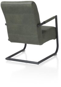 Angelica, fauteuil + cadre noir (ROB) - cuir Cuba - Vert - Image 3