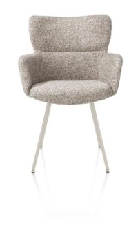 Sage, armstoel 4-pootjes creme - stof Luton - koper