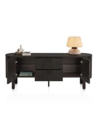 Ravello, lowboard 160 cm - 2-deuren + 2-laden - Basalt - Afbeelding 3