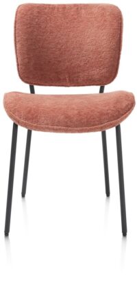 Julia, eetkamerstoel - rough off black frame - stof Lecce - perzik - Afbeelding 2