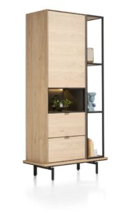 Elements, boekenkast 180 cm. + 3-niches - natural - Afbeelding 3