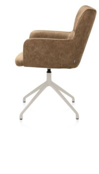 Sage, armstoel draaibaar - creme - stof Oregon - Desert - Afbeelding 3