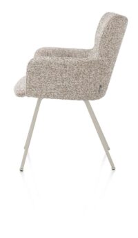 Sage, armstoel 4-pootjes creme - stof Luton - koper - Afbeelding 3