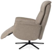 Nocarini, fauteuil relax-réglable électriq.-pied noir-appui-tête réglable+batterie-tissu Oregon lava - beige - Image 3