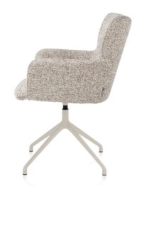 Sage, chaise à accoudoirs - pivotante - creme - tissu Luton - cuivre - Image 3