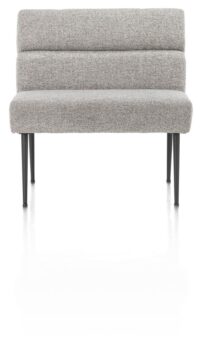 Jace, eetkamerbank 80 cm + pocket - stof Luton - grijs