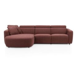 CANTELLO - Longchair curved links incl. 2 armkussens - 2,5 zits arm rechts