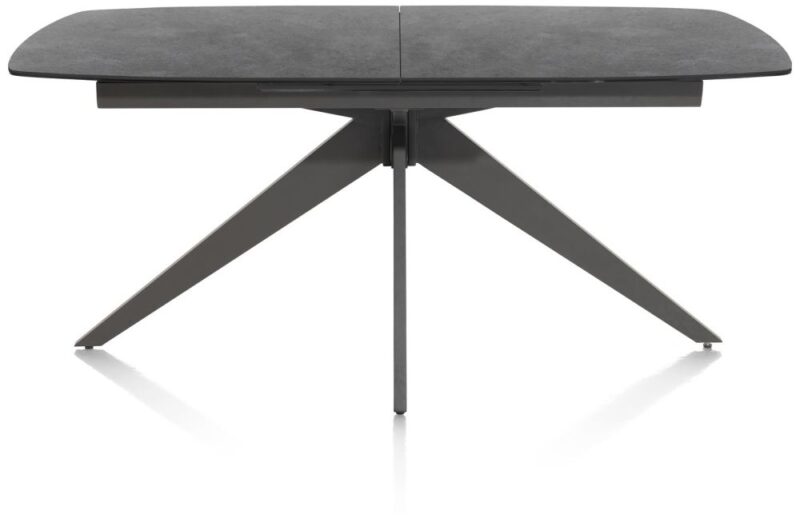 Padova, Uitschuiftafel 180 (+ 60) X 90 Cm - Keramiek Op Glas - Antraciet - Afbeelding 1