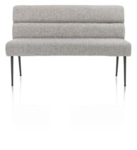 Jace, eetkamerbank 140 cm + pocket - stof Luton - grijs