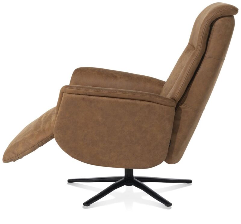 Nocarini, Fauteuil Relax-Réglable Électr À 2 Moteurs-Pied Noir-Appui-Tête Réglable-Tissu Oregon Lava - Desert - Image 3