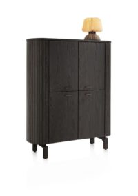 Ravello, highboard 125 cm - 4-deuren - Basalt - Afbeelding 2