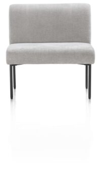 Reverso, eetkamerbank 80 cm - pocket - stof Livigno - Kiezel