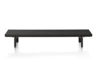 Elements, platform 130 cm. incl. 2 metalen poten - Onyx