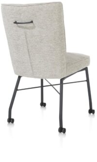 Olvi, eetkamerstoel met wielen + greep + pocket - Vada crème - Afbeelding 3