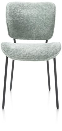 Julia, eetkamerstoel - rough off black frame - stof Lecce - Groen - Afbeelding 2