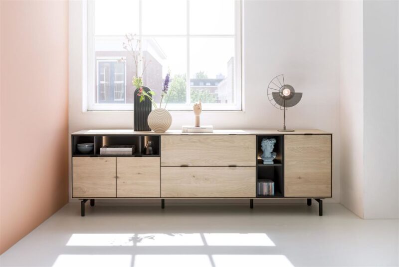 Elements, Dressoir 240 Cm - 3-Deuren + 2-Laden - Onyx - Afbeelding 3